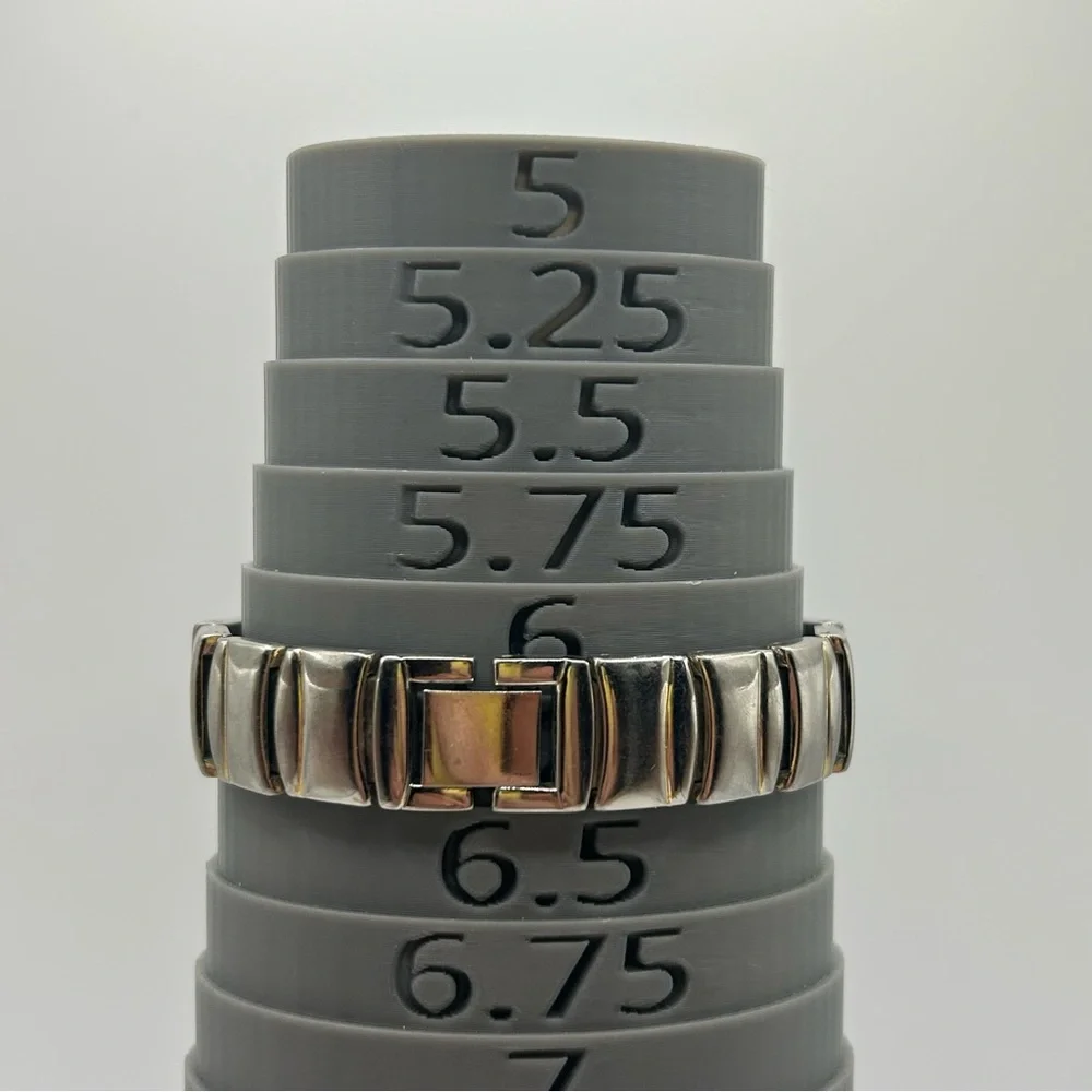 VTG GoBlu Illuminating Wristwatch Round White Face Silver & Gold Tone Band